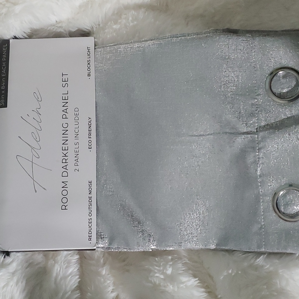 2 panel Silver room darkening panel set